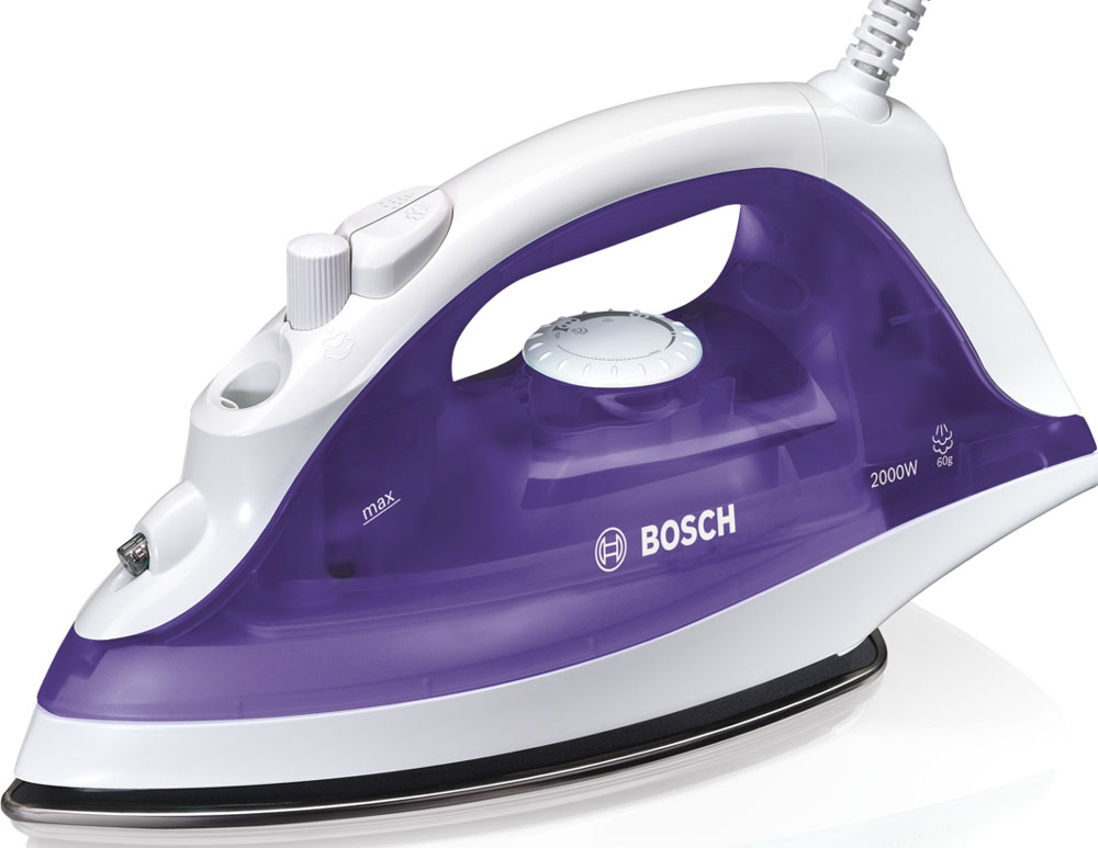 Bosch TDA2320 утюгTDA2320 Bosch TDA2320 утюгTDA2320Утюг Bosch TDA2320 с покрытием подошвы из нержавеющей стали Inox превратит процесс глажки различных видов ткани в легкое и неутомительное занятие. Прибор обладает всеми необходимыми характеристиками для отличного результата: сухое глажение, отпаривание с регулировкой, функция разбрызгивания, возможность вертикального отпаривания. Модель оснащена функциями парового удара и самоочистки. Сетевой шнур крепится при помощи шарового механизма, что не позволяет ему запутаться во время эксплуатации.