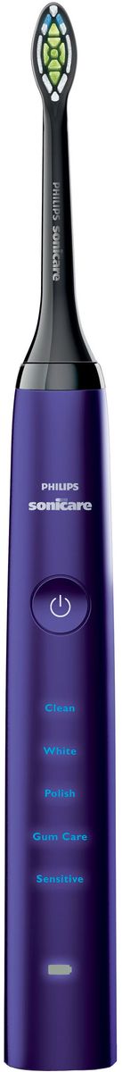 Philips HX9372/04 электрическая зубная щеткаHX9372/04 Philips HX9372/04 электрическая зубная щеткаHX9372/04Самая элегантная электрическая щетка с лучшей функцией Отбеливание от Philips Sonicare. Удаляет в 7 раз больше налета в труднодоступных местах по сравнению с обычной ручной зубной щеткой. Электрическая зубная щетка Philips Sonicare эффективно удаляет налет из межзубных промежутков и вдоль линии десен, благодаря этому улучшая здоровье десен всего после двух недель регулярного применения. Philips Sonicare возвращает зубам естественную белизну в 2 раза эффективнее по сравнению с обычной зубной щеткой. Превосходный результат уже после 1 недели использования. Удаляет на 100 % больше потемнений с зубной эмали и осветляет ваши зубы всего за одну неделю. DiamondClean — это лучшая чистящая насадка Philips Sonicare для отбеливания зубов. Кончики щетинок средней жесткости имеют форму ромба и бережно и эффективно удаляют налет. Электрическая зубная щетка Philips Sonicare обеспечивает тщательную чистку и более эффективное осветление зубов по...