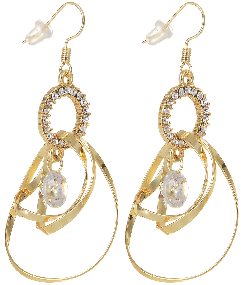 Серьги Taya, цвет: золотистый. T-B-10050-EARR-GOLDT-B-10050-EARR-GOLD Серьги Taya, цвет: золотистый. T-B-10050-EARR-GOLDT-B-10050-EARR-GOLDСтильные и элегантные серьги современного дизайна Taya изготовлены из бижутерного сплава, который не содержит свинец. Серьги выполнены в виде оригинальных подвесок, украшенных стразами. Изделие застегивается на замок- петлю.