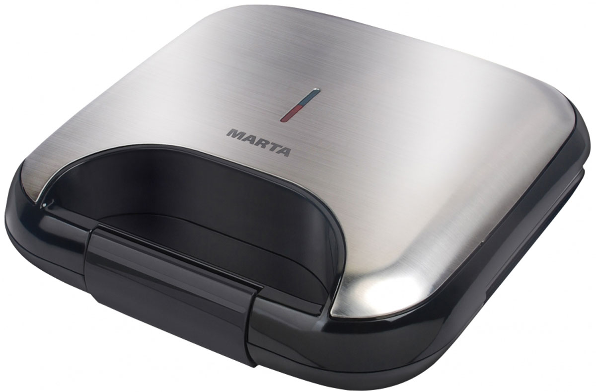 Marta MT-1751, Black бутербродницаMT-1751 Marta MT-1751, Black бутербродницаMT-1751Сэндвичница Marta MT-1751 - это отличный компактный прибор для быстрого приготовления ароматных горячих сэндвичей. Для наилучшего пропекания в конструкции реализован равномерный прогрев рабочей поверхности с антипригарным покрытием. Ненагревающиеся ручки позволяют использовать сэндвичницу без риска обжечься, а система защиты от перегрева исключает повреждение прибора. Сэндвичница снабжена индикаторами работы и нагрева, а также специальными ножками для устойчивости. Прибор занимает минимум места, даже если не используется, поскольку для него предусмотрена возможность вертикального хранения. С помощью сэндвичницы можно без особого труда получить вкуснейшие домашние горячие сэндвичи всего за несколько минут.