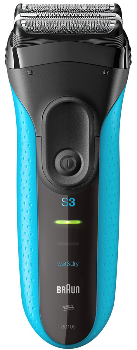 Braun Series 3 3010s Wet & Dry, Black Blue электробритва81479537 Braun Series 3 3010s Wet & Dry, Black Blue электробритва81479537Аккумуляторная сеточная электрическая бритва Braun Series 3 3010s предоставляет гладкое бритье, идеальный комфорт для кожи. Быстрее, чем когда-либо. 3 чувствительных к давлению бритвенных элемента адаптируются к каждому контуру лица и специальная технология MicroComb захватывает больше волосков за одно движение. Электробритва включает в себя 2 ряда тонких равномерных лезвий, окружающих независимо двигающийся промежуточный триммер. Поэтому данная модель захватывает и срезает большее количество волосков с каждым движением, что обеспечивает более быстрое бритье. Различие с другими бритвами значительное, особенно при испытании бритвы на жесткой 3-дневной щетине. Структурированный фирменным точечным узором Braun, зауженный дизайн ручки обеспечивает лучший захват и более безопасное удержание даже в условиях влажности или, когда вы ополаскиваете бритву под проточной водой. Вы можете использовать бритву Series 3 ProSkin с водой, пеной или гелем для...