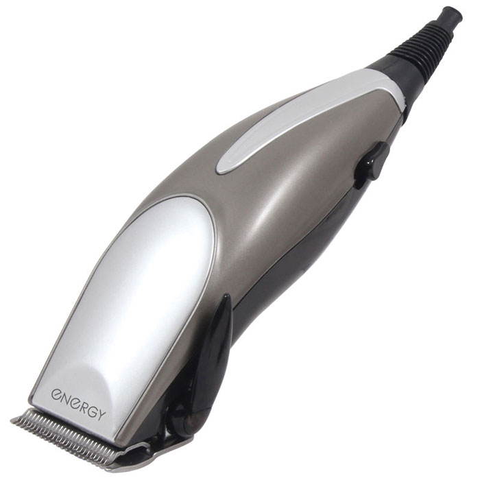 Energy EN-717, Silver Grey Black машинка для стрижки волос54 159916 Energy EN-717, Silver Grey Black машинка для стрижки волос54 159916При помощи машинки для стрижки волос Energy EN-717 можно постричь волос по всей длине или подравнять виски в домашних условиях. Лезвия из нержавеющей стали надолго остаются острыми, обеспечивая превосходные результаты стрижки. В комплекте с данной моделью идут 4 насадки: 3, 6, 9, 12 мм, а также масло для ухода за лезвием, расческа и щеточка для чистки. Благодаря компактным размерам прибор удобно хранить и можно брать с собой в дорогу.