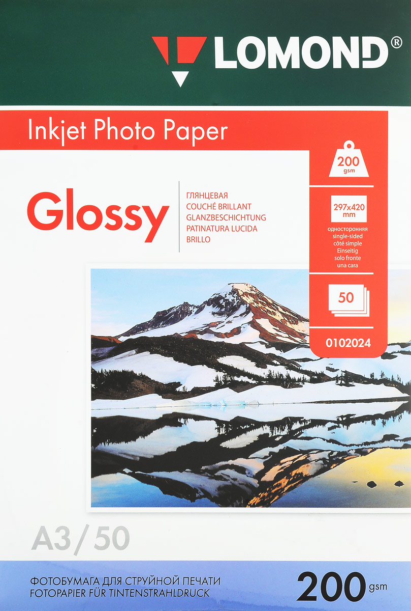 Lomond Photo 200/A3/50л глянцевая односторонняя0102024 Lomond Photo 200/A3/50л глянцевая односторонняя0102024Основа: RC (Resin Coated) Тип покрытия: Ink Jet Coated