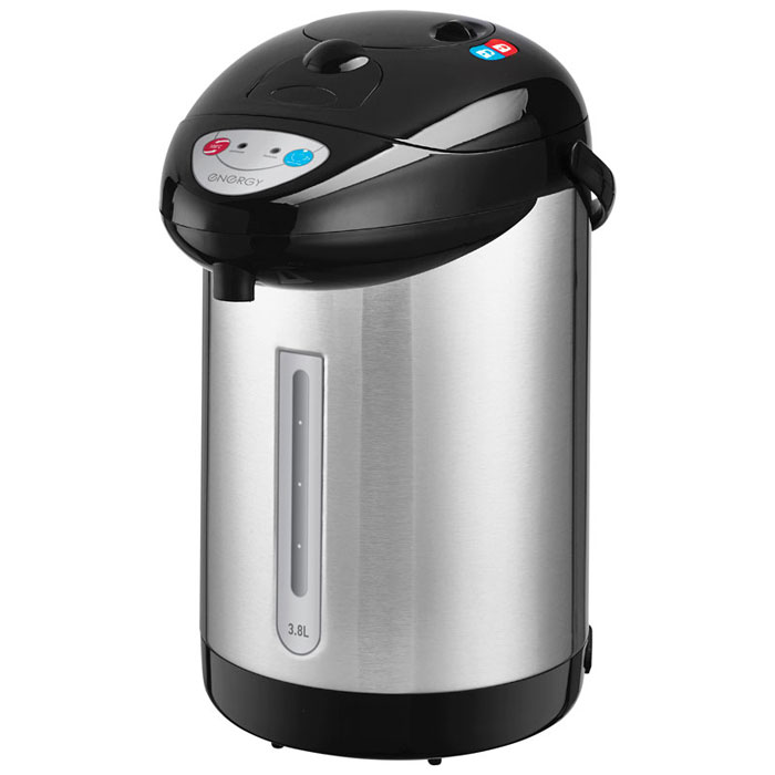 Energy TP-603, Silver Black термопот54 280027 Energy TP-603, Silver Black термопот54 280027Термопот Energy TP-603 поможет не только вскипятить или подогреть воду, но и сохранить ее температуру на заданном уровне в течение нескольких часов. Благодаря этому вы избавите себя от частого подогрева воды, что, в свою очередь, обеспечит вполне реальную экономию электроэнергии. Данная модель разработана специально для тех, кому постоянно необходимо иметь в доме запас горячей воды. Мощность в режиме поддержания температуры: 35 Вт 3 способа подачи воды: автоматическая (нажатием кнопки, нажатием чашкой) и ручная (помпа) Быстрое кипячение воды Функция повторного кипячения Съемный шнур питания