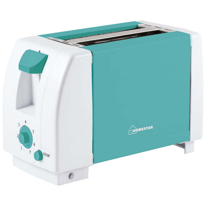 HomeStar HS-2002, Turquoise White тостер54 002673 HomeStar HS-2002, Turquoise White тостер54 002673Тостер HomeStar HS-2002 в корпусе из термостойкого пластика и 7 режимами работы позволяет получить хрустящие равномерно обжаренные тосты из любых сортов хлеба. Прибор оснащен двумя отсеками для одновременного обжаривания, а также кнопкой отмены выбранного режима и функцией автоматического подъема. Тостер удачно впишется в дизайн любой кухни и наполнит ее великолепным ароматом обжаренного хлеба.