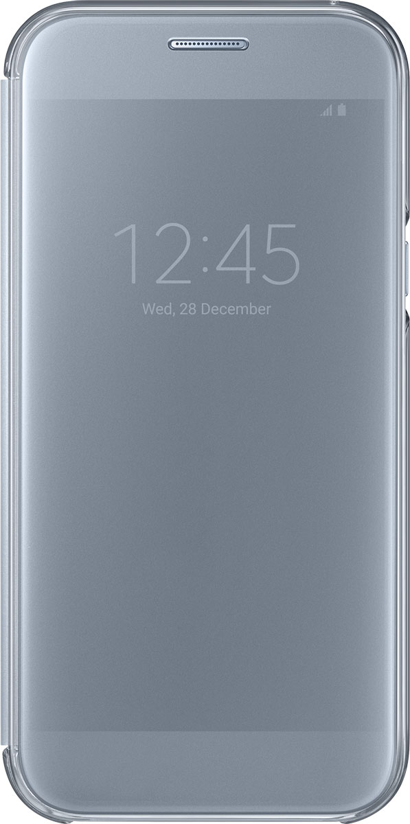 Samsung EF-ZA520 ClearView чехол для Galaxy A5 (2017), BlueEF-ZA520CLEGRU Samsung EF-ZA520 ClearView чехол для Galaxy A5 (2017), BlueEF-ZA520CLEGRUSamsung ClearView, созданный специально для модели смартфона Galaxy A5 2017, позволяет идти в ногу со временем и является одной из разновидностей умных чехлов. Чехол надежно защищает смартфон со всех сторон, включая экран, от царапин, пыли и повреждений. При этом защиту экрана обеспечивает прозрачная крышка из оргстекла, покрытого лаком. Она настолько функциональна, что сквозь нее виден весь дисплей целиком. Так вы всегда будете в курсе происходящего: новостей, времени, погоды, входящих сообщений и уведомлений. Чехол на страже вашего времени - при звонке не нужно открывать чехол - прозрачная лаковая поверхность чехла реагирует на прикосновения и позволяет вам ответить на важные звонки, не открывая крышки смартфона.