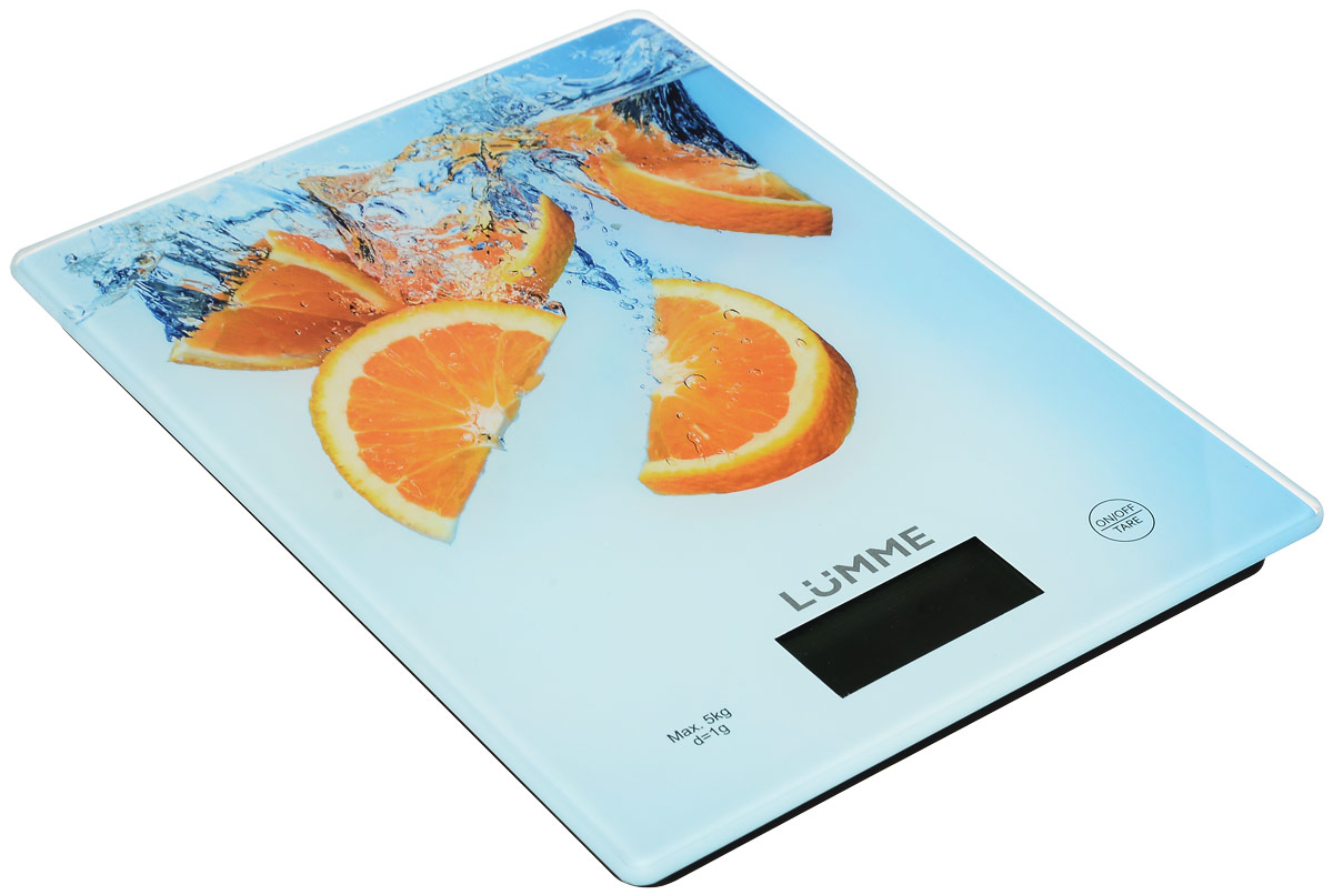Lumme LU-1340 Апельсиновый фреш весы кухонныеLU-1340 Lumme LU-1340 Апельсиновый фреш весы кухонныеLU-1340Яркие кухонные весы Lumme LU-1340 с красивой и прочной поверхностью из закаленного стекла, большим жидкокристаллическим дисплеем и функцией ТАРА. Весы обеспечивают надежное взвешивание продуктов массой до 5 килограммов с точностью до 1 грамма и способны работать в различных единицах измерения (граммы, килограммы, унции, фунты, миллилитры). Функция ТАРА позволяет не учитывать массу посуды при взвешивании продуктов, а индикаторы перегрузки и замены батареи сделают работу весов бесперебойной в течение длительного времени. Для экономии заряда литиевой батарейки (входящей в комплект поставки) весы отключаются автоматически, если не используются. Кухонные весы – отличный помощник для тех, кто любит готовить точно по рецептам.