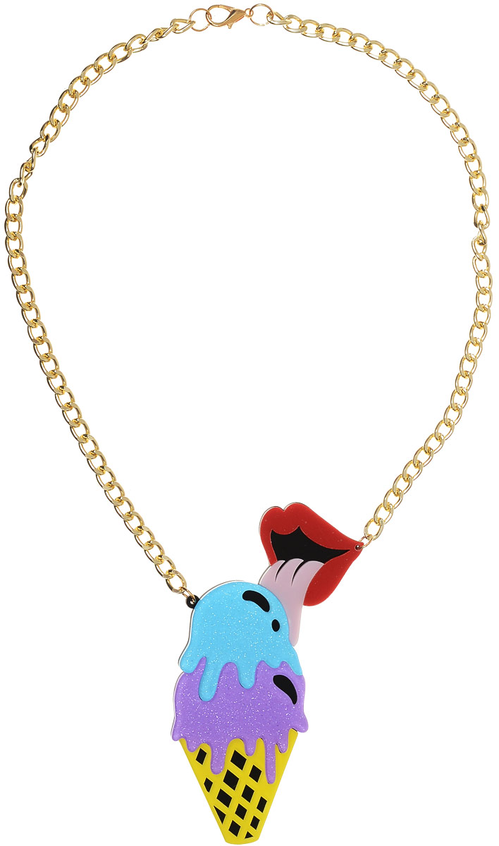 Подвеска Kawaii Factory Мороженое, цвет: желтый, фиолетовый. KW091-000289KW091-000289 Подвеска Kawaii Factory Мороженое, цвет: желтый, фиолетовый. KW091-000289KW091-000289Эффектная подвеска Kawaii Factory Мороженое - это украшение, которое поможет разнообразить серые будни и непременно поднимет настроение! Изделие выполнено из пластика в виде мороженого. Длинная цепочка гармонично дополняет дизайн подвески и застегивается на удобный замок. Эта забавная подвеска станет отличным подарком и займет достойное место среди аксессуаров вашего гардероба.