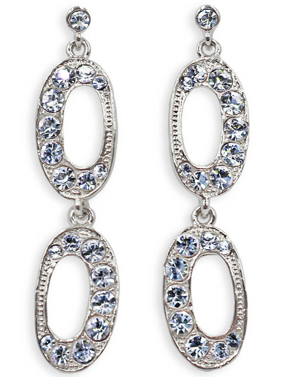 Серьги Taya, цвет: серебристый. T-B-12345T-B-12345-EARR-SILVER Серьги Taya, цвет: серебристый. T-B-12345T-B-12345-EARR-SILVERСерьги-гвоздики с заглушкой металл-пластик изготовлены из бижутерного сплава. Серьги словно собраны из кристаллов. Изделие состоит из двух блестящих колец, соединенных между собой.