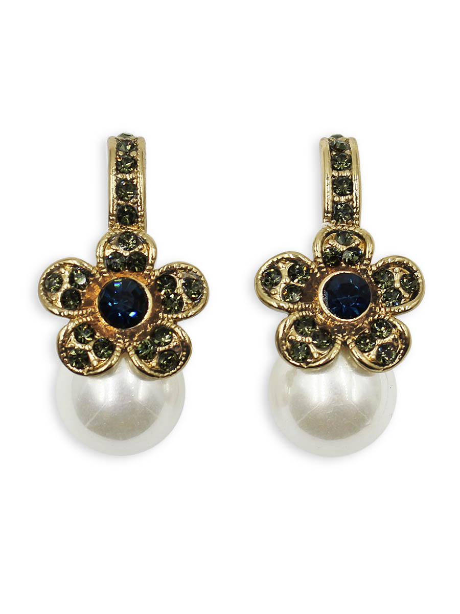 Серьги Taya, цвет: темно-синий, перламутровый. T-B-12395T-B-12395-EARR-D.BL.PEARL Серьги Taya, цвет: темно-синий, перламутровый. T-B-12395T-B-12395-EARR-D.BL.PEARLСерьги-гвоздики с заглушкой металл-пластик изготовлены из бижутерного сплава. Веточка цветка слегка изогнута, сам цветок с сапфирово-синей серединкой, из-под него видна прекрасная жемчужина.