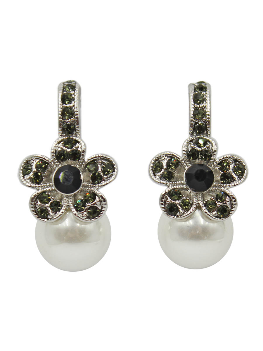 Серьги Taya, цвет: черный, перламутровый. T-B-12396T-B-12396-EARR-BK.PEARL Серьги Taya, цвет: черный, перламутровый. T-B-12396T-B-12396-EARR-BK.PEARLСерьги-гвоздики с заглушкой металл-пластик изготовлены из бижутерного сплава. Веточка цветка слегка изогнута, сам цветок с черной серединкой, из-под него видна прекрасная жемчужина.