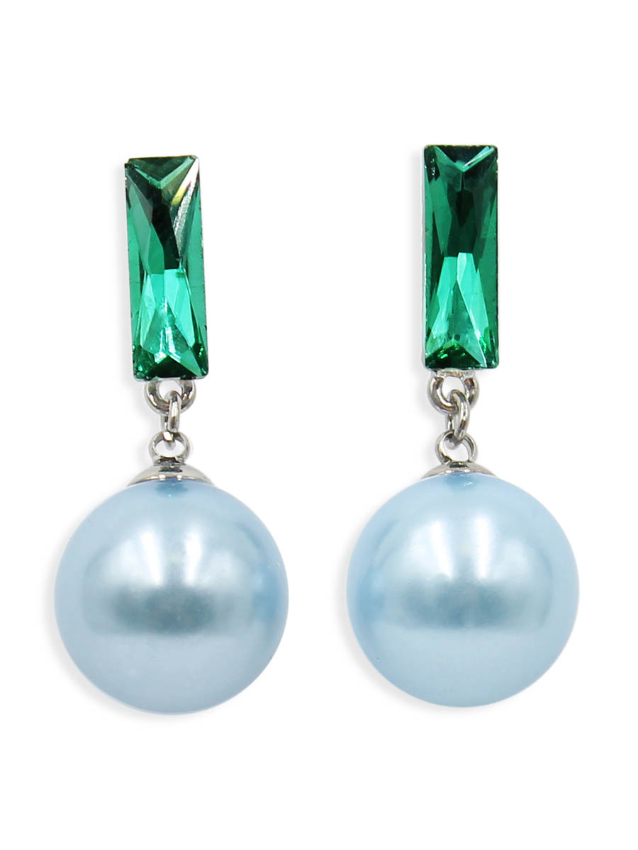 Серьги Taya, цвет: зеленый, голубой. T-B-12496T-B-12496-EARR-GN.BLUE Серьги Taya, цвет: зеленый, голубой. T-B-12496T-B-12496-EARR-GN.BLUEСерьги-гвоздики Taya с заглушкой металл-пластик. Нежные серьги оформлены камушком, а по низу на цепочках оригинально прикреплены шарики. Вызывающее сочетание цветов порадует любительниц оригинальных изделий.