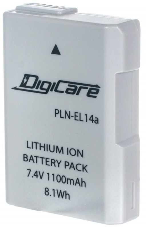 DigiCare PLN-EL14a аккумулятор для NikonPLN-EL14a DigiCare PLN-EL14a аккумулятор для NikonPLN-EL14aDigiCare PLN-EL14a - надежная и легкая аккумуляторная батарея для вашей фотокамеры. Данная модель отличается быстрым процессом зарядки и продолжительным временем автономной работы. Аккумулятор не обладает эффектом памяти и легко восстанавливает работоспособность после глубокого разряда.