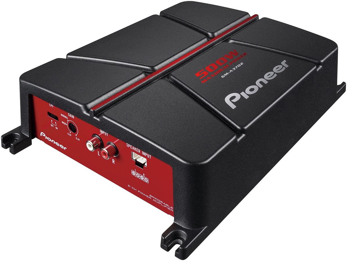 Pioneer GM-A3702 усилитель для автоGM-A3702 Pioneer GM-A3702 усилитель для автоGM-A3702Созданный специально для того, чтобы предложить вам максимум впечатлений от автомобильного аудио, усилитель Pioneer GM-A3702 гарантирует легкость установки и мощность звучания. С односекционным радиатором и корректировкой усиления до 6,5 В, можно превратить свою автомобильную систему в звуковую студию вашей мечты. Pioneer GM-A3702 предлагает поддержку для колонок 2 Ом и 4 Ом, в результате чего вы можете получить общую мощность до 500 Вт.
