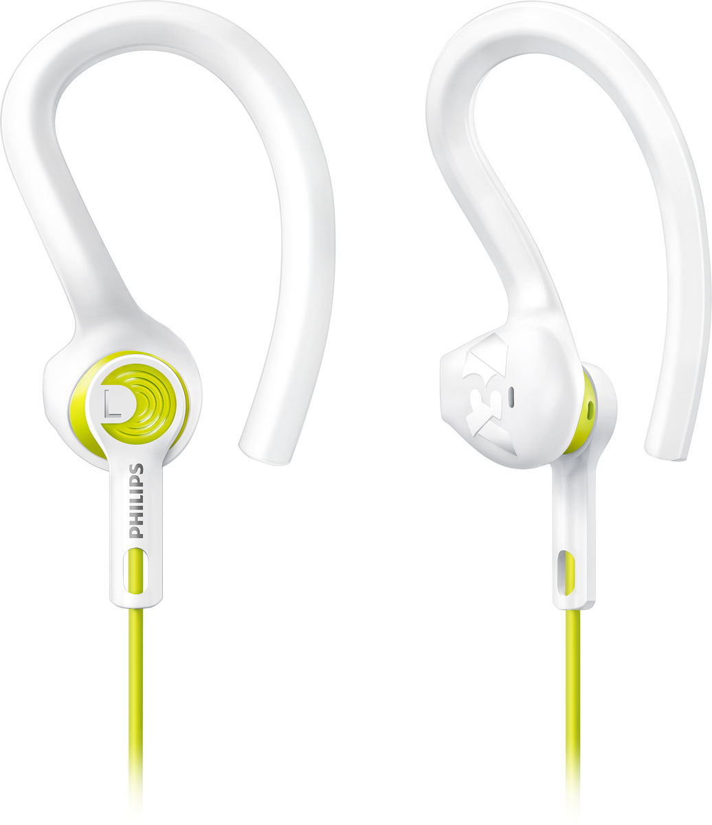 Philips SHQ1400LF/00 наушникиSHQ1400LF/00 Philips SHQ1400LF/00 наушникиSHQ1400LF/00Спортивные наушники Philips SHQ1400LF/00 подтолкнут вас к достижению новых личных рекордов. Они обладают легкой как перышко водонепроницаемой конструкцией с регулируемой посадкой, а высокомощные излучатели обеспечивают воспроизведение насыщенных басов, чтобы ваши силы не иссякали. Выберите для себя наиболее подходящую посадку наушников, не сковывающую движения: вкладыши, крепления-крючки или крепления в виде плавников. Наслаждайтесь качественным звучанием, оставаясь в курсе происходящего. Акустическое оформление открытого типа позволяет безопасно тренироваться на улице. Разработано для гарантии прочности и надежности. Кевларовый кабель хорошо защищен от износа и поломок и рассчитан на использование в жестких условиях тренировок. Не бойтесь вспотеть или промокнуть. С защитой от влаги по стандарту IPX4 вы можете тренироваться даже под дождем, и ни одна капля влаги не проникнет в наушники. Кабельный зажим обеспечивает удобное...