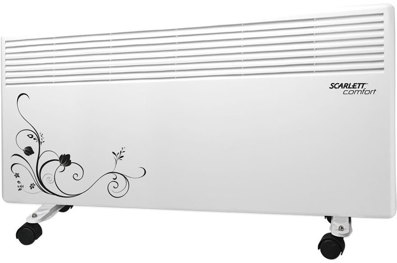 Scarlett SC-CH833/2000, White конвекторSC-CH833/2000 Scarlett SC-CH833/2000, White конвекторSC-CH833/2000Scarlett SC-CH833/2000 - электрический обогреватель с регулируемым термостатом. Вся конструкция прибора направлена на равномерное распределение тепла для обогрева с максимальным комфортом. Режим No-Frost (антизамерзания) позволяет автоматически поддерживать плюсовую температуру в помещении. Конвектор работает по принципу естественной конвекции. Холодный воздух, проходя через конвектор и его нагревательный элемент, нагревается и выходит сквозь решетки-жалюзи, незамедлительно начиная обогревать помещение. Способен обогревать комнату площадью до 20 квадратных метров.