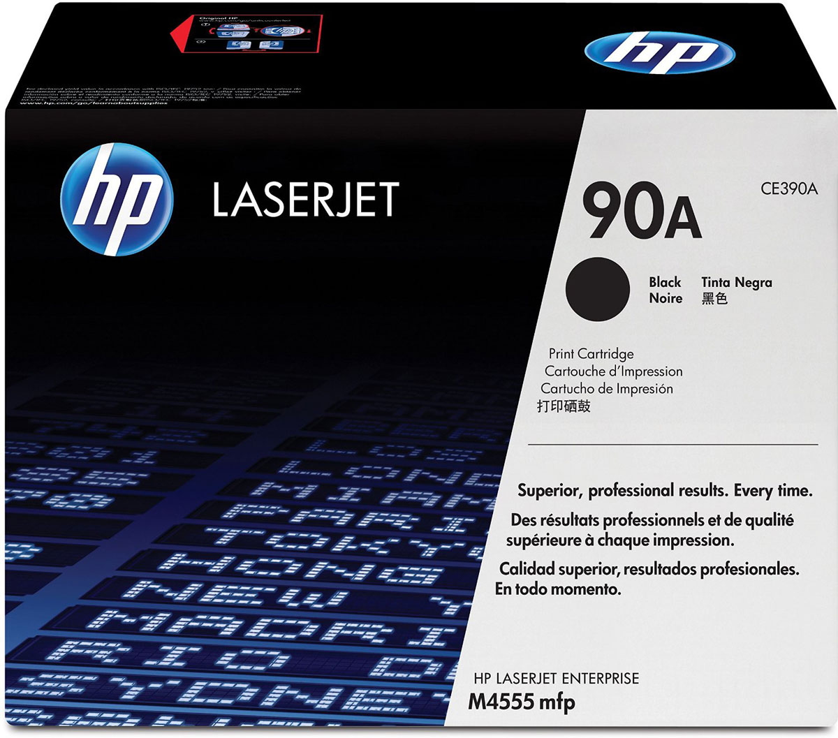 HP CE390A (90A), Black тонер-картридж для LaserJet Enterprise M4555MFP/M601/M602/M603CE390A HP CE390A (90A), Black тонер-картридж для LaserJet Enterprise M4555MFP/M601/M602/M603CE390AИспользуйте картриджи HP CE390A (90A) для печати документов с высоким качеством и для повышения производительности. Печатайте с высокой скоростью без ущерба для качества. Получайте отпечатки с четким текстом и яркой графикой и экономьте электроэнергию. Используйте оригинальные картриджи HP LaserJet для повышения производительности. Улучшенный тонер HP быстро закрепляется на бумаге, что обеспечивает быструю печать с выдающимся качеством. Установка выполняется быстро и не вызывает трудностей. Создайте профессиональное впечатление благодаря четкому тексту и яркой графике. Получайте отпечатки стабильно высокого качества с помощью картриджа, разработанного и протестированного вместе с принтером для обеспечения оптимального качества и производительности.