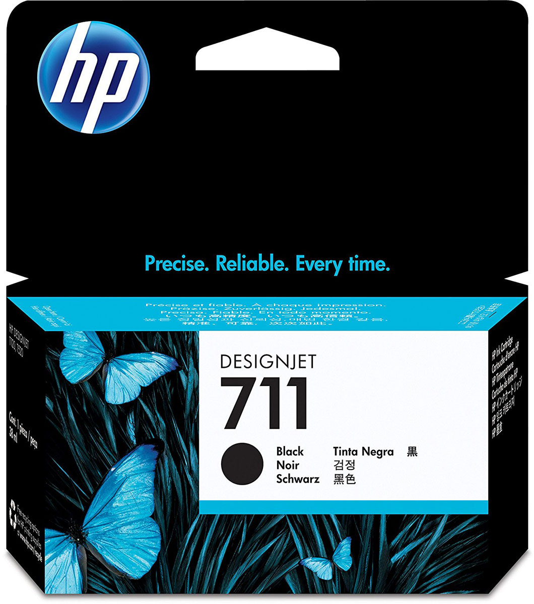 HP CZ129A (711), Black картридж для DesignJet T120/T520CZ129A HP CZ129A (711), Black картридж для DesignJet T120/T520CZ129AКартридж HP 711 емкостью 38 мл с черными чернилами обеспечивает великолепную печать. Четкие линии в сочетании с быстрым высыханием и стойкостью фотографий к смазыванию. Оригинальные чернила HP разработаны и протестированы вместе с принтерами для обеспечения стабильных результатов. Пробы и ошибки отнимают время. Для получения качества, достойного вас, используйте оригинальные расходные материалы HP, которые в сочетании с принтером работают как оптимизированная система печати для обеспечения точных линий, четких деталей и богатой цветовой гаммы. Представьте, какое влияние вы сможете оказать на своих слушателей, если в вашем арсенале будут четкие и легкочитаемые чертежи и цветные презентации. Оригинальные чернила HP — это уникальная комбинация качества и надежности; чернила HP — это четкость линий, быстрое высыхание и стойкость к смазыванию.