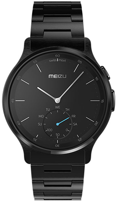 Meizu Mix Steel, Black смарт-часыMZWA1S-S-BK Meizu Mix Steel, Black смарт-часыMZWA1S-S-BKЛёгкие умные часы с кварцевым механизмом Meizu Mix. Корпус, циферблат, стрелки и браслет умных кварцевых часов Meizu Mix изготовлены из ювелирной стали. Она устойчива к коррозии, высоким температурам и износу. Прекрасная комбинация надёжных материалов и утончённого дизайна. Элегантное сапфировое стекло. Твёрдость сапфирового стекла равна 9 и уступает лишь алмазу. Такое стекло выдерживает царапины, удары и высокие температуры. Вы не будете разочарованы. В умных часах Meizu Mix установлен швейцарский часовой механизм, известный благодаря своей долгой истории и мастерству изготовления. В часах сочетаются функциональность умных часов и продолжительный срок службы с традиционной точностью и надёжностью. Легкие умные часы Meizu плотно сидят на запястье. Теперь вы больше не пропустите входящий звонок, SMS или сообщение в мессенджере. В часах возможно настроить будильник и напоминания. Высокоточный сенсор отслеживает ваши...