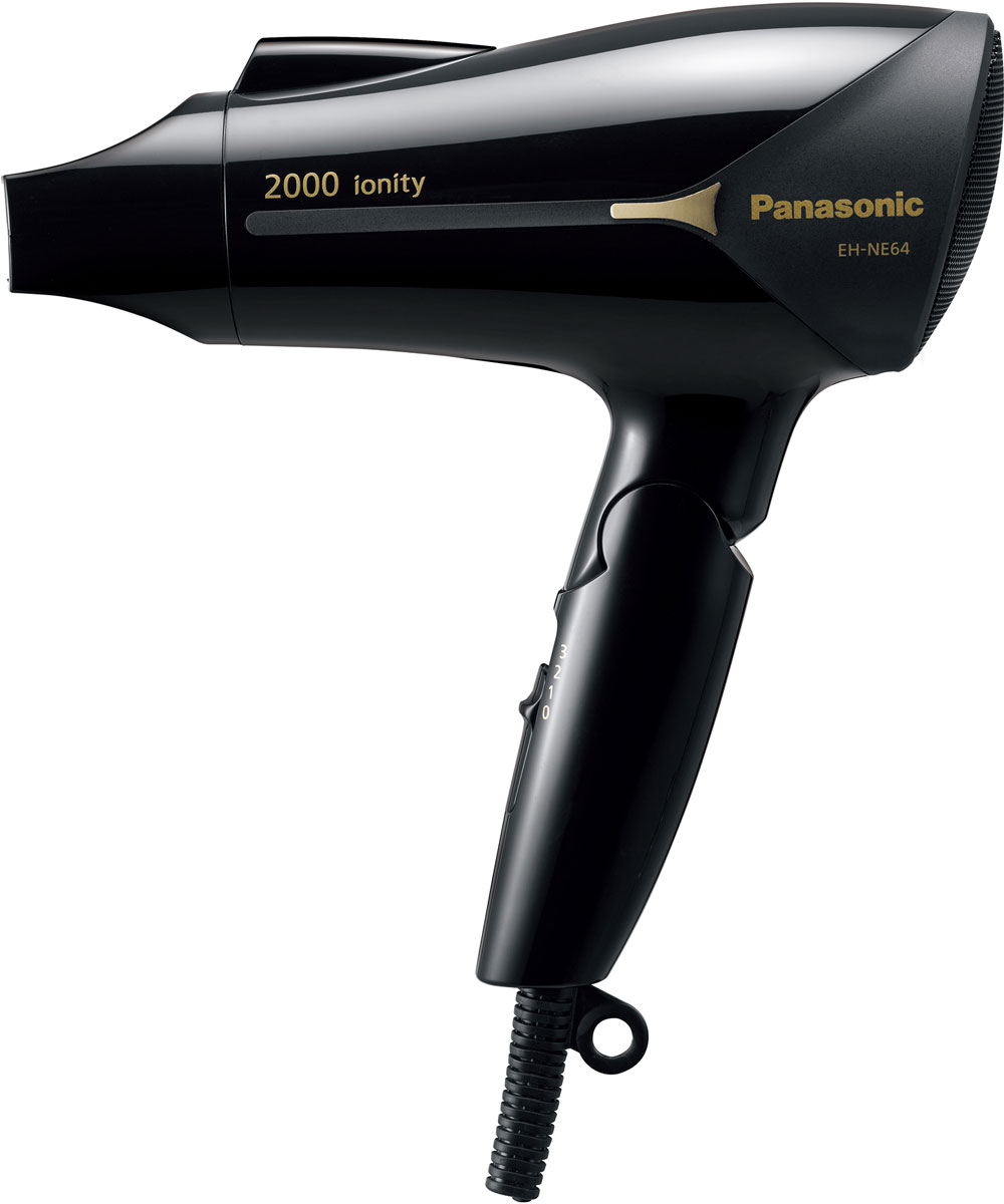 Panasonic EH-NE64-K865 фенEH-NE64-K865 Panasonic EH-NE64-K865 фенEH-NE64-K865Если вам нужно быстро высушить волосы, фен Panasonic EH-NE64-K865 выполнит эту работу. Мощный поток горячего воздуха распределяет тепло по всей длине волос, от корней до самых кончиков. Это позволит сэкономить драгоценное утреннее время. Сочетание большой мощности с новой конструкцией направления воздушного потока повышает эффективность сушки, что экономит время. Мощный, насыщенный ионами воздушный поток ускоряет сушку волос, сохраняя их натуральный блеск. Ионы покрывают поверхность каждого волоса, снижая статическое электричество и сохраняя гладкость и блеск волос. Ионы нейтрализуют положительный электрический заряд волос. Волосы обычно имеют положительный электрический заряд, который приподнимает их на конце. Ионы нейтрализуют этот заряд, снижая статическое электричество, в результате волосы становятся более послушными и гладкими, что облегчает процесс укладки. Ионы излучаются через отдельное отверстие для ионов. Благодаря тому, что...