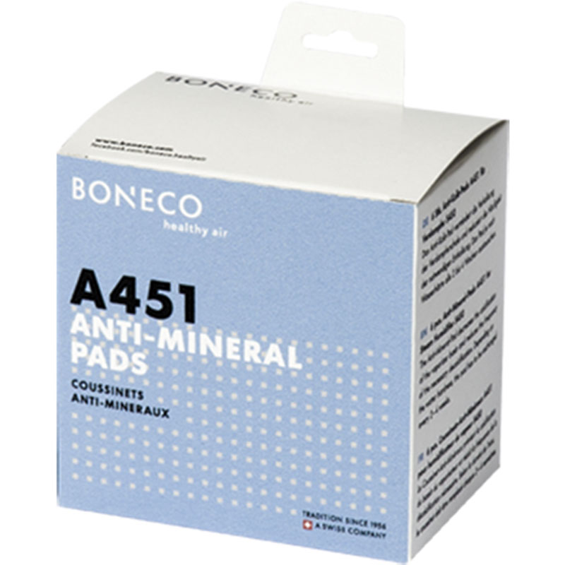 Boneco A451 Calc Pad Boneco AOS противоизвестковый диск для увлажнителя воздуха S450, 6 штA451 Calc Pad Boneco AOS Boneco A451 Calc Pad Boneco AOS противоизвестковый диск для увлажнителя воздуха S450, 6 штA451 Calc Pad Boneco AOSПротивоизвестковый диск Boneco A451 для защиты паровых увлажнителей Boneco S450, S250 от накипи. Принцип его работы — это снижение образования известкового налета в испарительном отсеке, что способствует снижению частоты ухода за прибором. Диск рекомендуется менять каждые 3-4 недели в зависимости от жесткости воды.