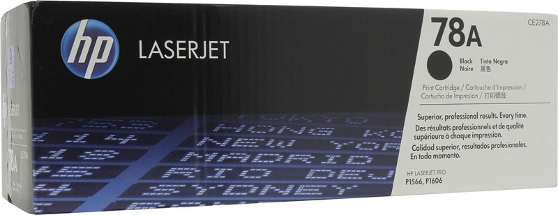 HP CE278A, Black тонер-картридж для LaserJet P1566/P1606dnCE278A HP CE278A, Black тонер-картридж для LaserJet P1566/P1606dnCE278AКартридж с тонером HP CE278A делает повседневную печать деловой документации более удобной и эффективной. Он обеспечивает удобство печати высококачественных отчетов, писем и счетов. Отличное качество повседневной печати. Проверенные и надежные решения HP позволят сэкономить время, сократить простои и добиться стабильно высоких результатов. Выпускайте четкий, ясно очерченный текст и отчетливые черно-белые изображения. Используя принтеры HP LaserJet с оригинальными картриджами с тонером HP, вы можете быть уверены в неизменно профессиональном качестве печатаемых материалов. Удобство печати, а также управления и утилизации расходных материалов с помощью HP Planet Partners делают работу с принтером проще, чем когда бы то ни было прежде.