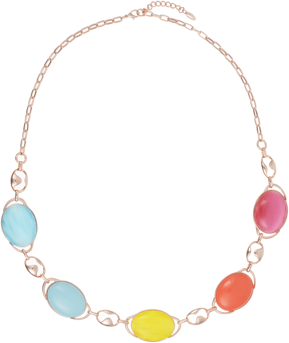 Колье Art-Silver, цвет: золотой. 055455-002-2756055455-002-2756 Колье Art-Silver, цвет: золотой. 055455-002-2756055455-002-2756Колье современного дизайна Art-Silver изготовлено из бижутерийного сплава и золота 0,01 мкрн. Центральная часть колье дополнена декоративными элементами со вставками из полимера и кошачьего глаза. Колье застегивается на замок-карабин, длина изделия регулируется за счет дополнительных звеньев. В комплекте с украшением поставляется мешочек для хранения.