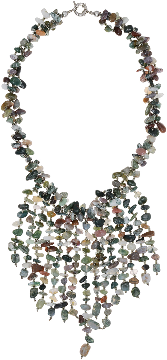 Бусы Art-Silver, цвет: зеленый, белый, бежевый. СМЦ65-8-1057СМЦ65-8-1057 Бусы Art-Silver, цвет: зеленый, белый, бежевый. СМЦ65-8-1057СМЦ65-8-1057Бусы Art-Silver выполнены из бижутерного сплава, агата и бирюзы. Изделие оснащено удобным шпренгельным замком.