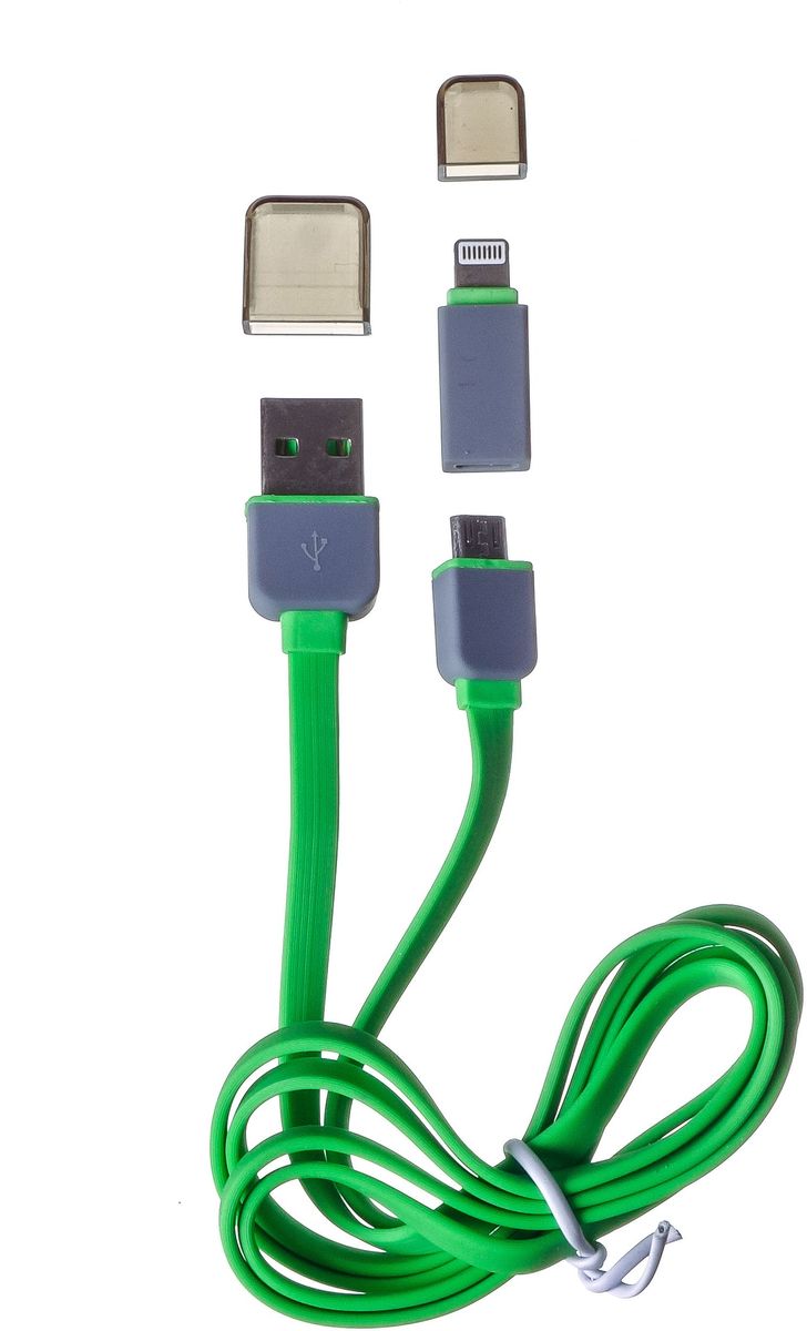 Harper CCH-517, Green кабель USB-microUSB/LightningH00000146 Harper CCH-517, Green кабель USB-microUSB/LightningH00000146Кабель Harper BCH-517 подходит для зарядки и синхронизации устройств с разъемами Lightning и microUSB. Плоский провод не спутывается.