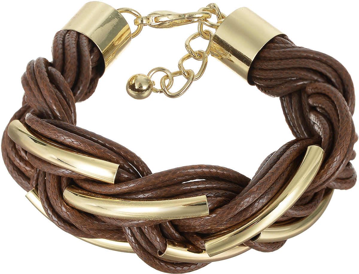 Браслет Art-Silver, цвет: коричневый. 141114-18Brown-473141114-18Brown-473 Браслет Art-Silver, цвет: коричневый. 141114-18Brown-473141114-18Brown-473Лаконичный женский браслет Art-Silver выполнен из бижутерного сплава, текстиля и золота 0,01 мкрн. Браслет застегивается при помощи застежки-карабина, благодаря которой браслет легко снимать и надевать. Необычный браслет блестяще подчеркнет ваш изысканный вкус и поможет внести разнообразие в привычный образ.
