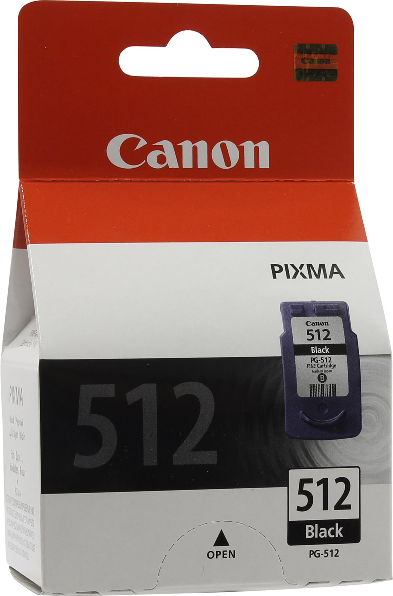 Canon PG-512BK, Black картридж для струйных МФУ/принтеров2969B007 Canon PG-512BK, Black картридж для струйных МФУ/принтеров2969B007Canon PG-512 - оригинальный картридж Canon для струйных МФУ и принтеров.
