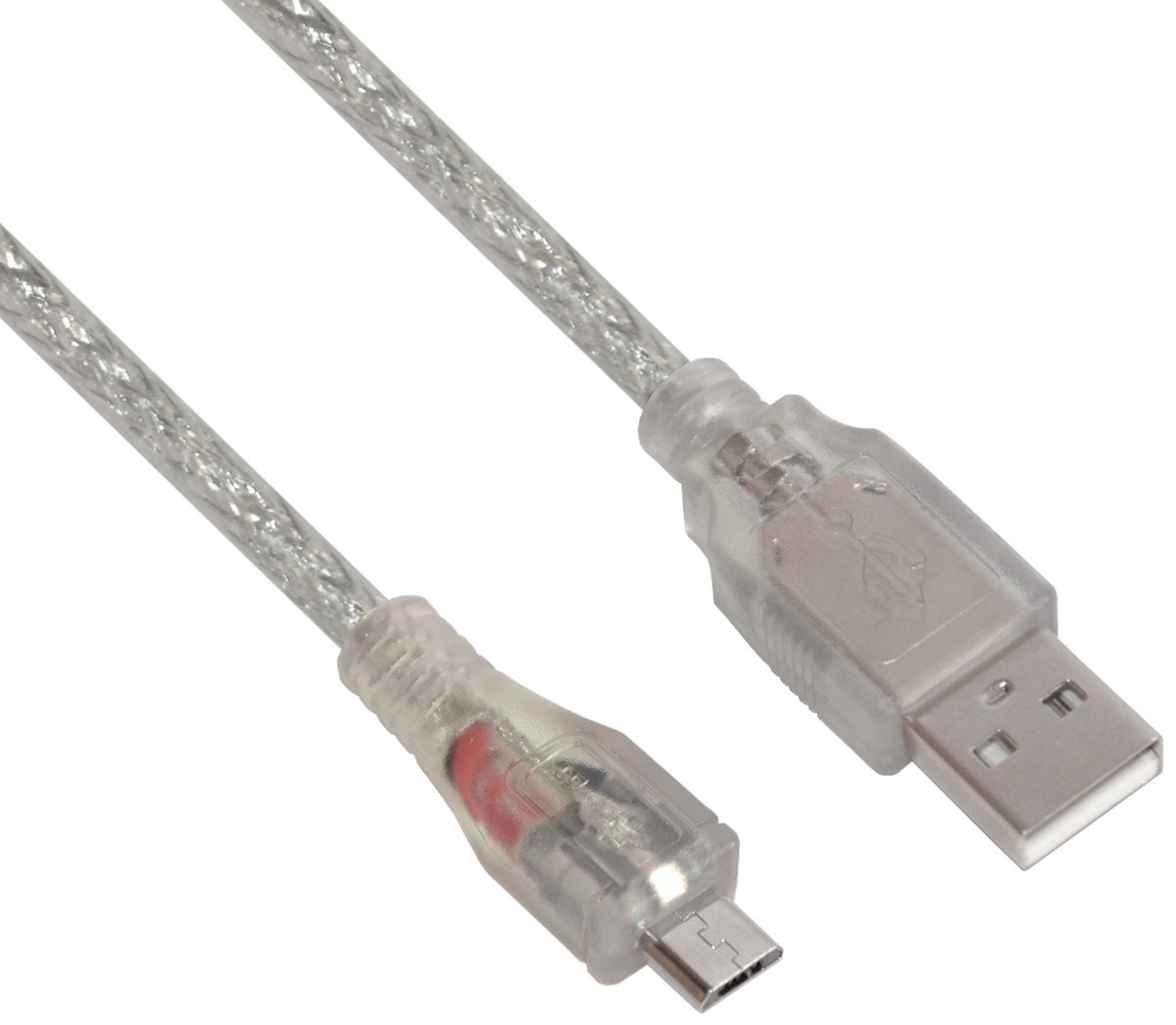 Greenconnect GCR-UA2MCB2-BD2S, Clear кабель microUSB-USB (0,3 м)GCR-UA2MCB2-BD2S-0.3m Greenconnect GCR-UA2MCB2-BD2S, Clear кабель microUSB-USB (0,3 м)GCR-UA2MCB2-BD2S-0.3mКабель Greenconnect GCR-UA2MCB2-BD2S позволяет подключать мобильные устройства, которые имеют разъем microUSB к USB разъему компьютера. Подходит для повседневных задач, таких как синхронизация данных, зарядка устройства и передача файлов. Поддерживает напряжение до 2А 5В, благодаря чему позволяет быстрее передавать файлы/заряжать устройства. Двойное экранирование кабеля защищает сигнал при передаче от влияния внешних полей, способных создать помехи.