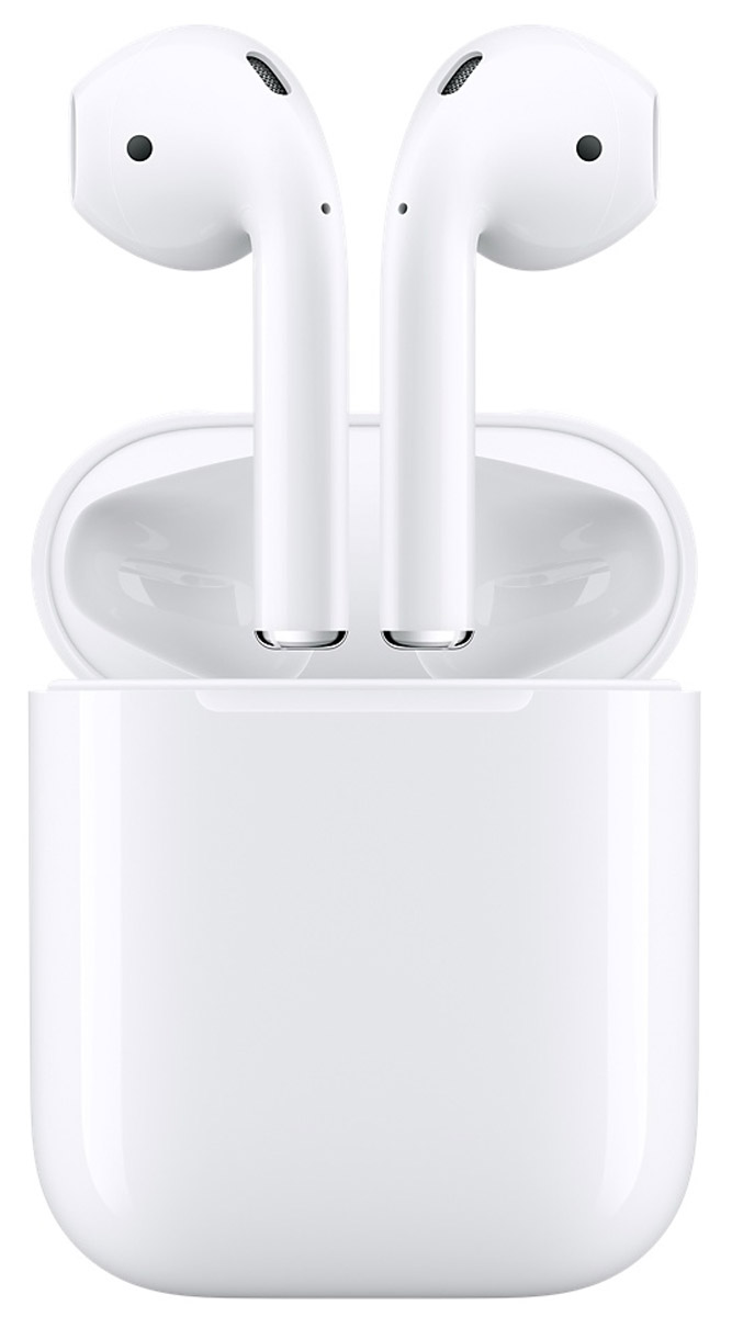 Apple AirPods наушникиMMEF2ZE/A Apple AirPods наушникиMMEF2ZE/AApple AirPods меняют подход к использованию наушников. Когда вы достаёте AirPods из чехла, они сразу подключаются к iPhone, Apple Watch, iPad или Mac. Воспроизведение аудио начинается автоматически, как только вы их надеваете, - и приостанавливается, когда вы их снимаете. Дважды коснитесь наушника, чтобы активировать Siri, с помощью которой можно изменить громкость, позвонить или даже проложить маршрут. В AirPods используется процессор W1, специально спроектированный Apple, а также оптические сенсоры и акселерометр — благодаря их совместной работе наушники распознают, когда вы их надеваете. В зависимости от того, используете вы один или два наушника, процессор W1 автоматически распределяет аудио и включает микрофон соответствующим образом. А когда вы говорите по телефону или с Siri, дополнительный акселерометр и микрофоны с изменяемой диаграммой направленности убирают внешний шум и позволяют сфокусироваться на звуке вашего голоса. AirPods со сверхэкономичным...