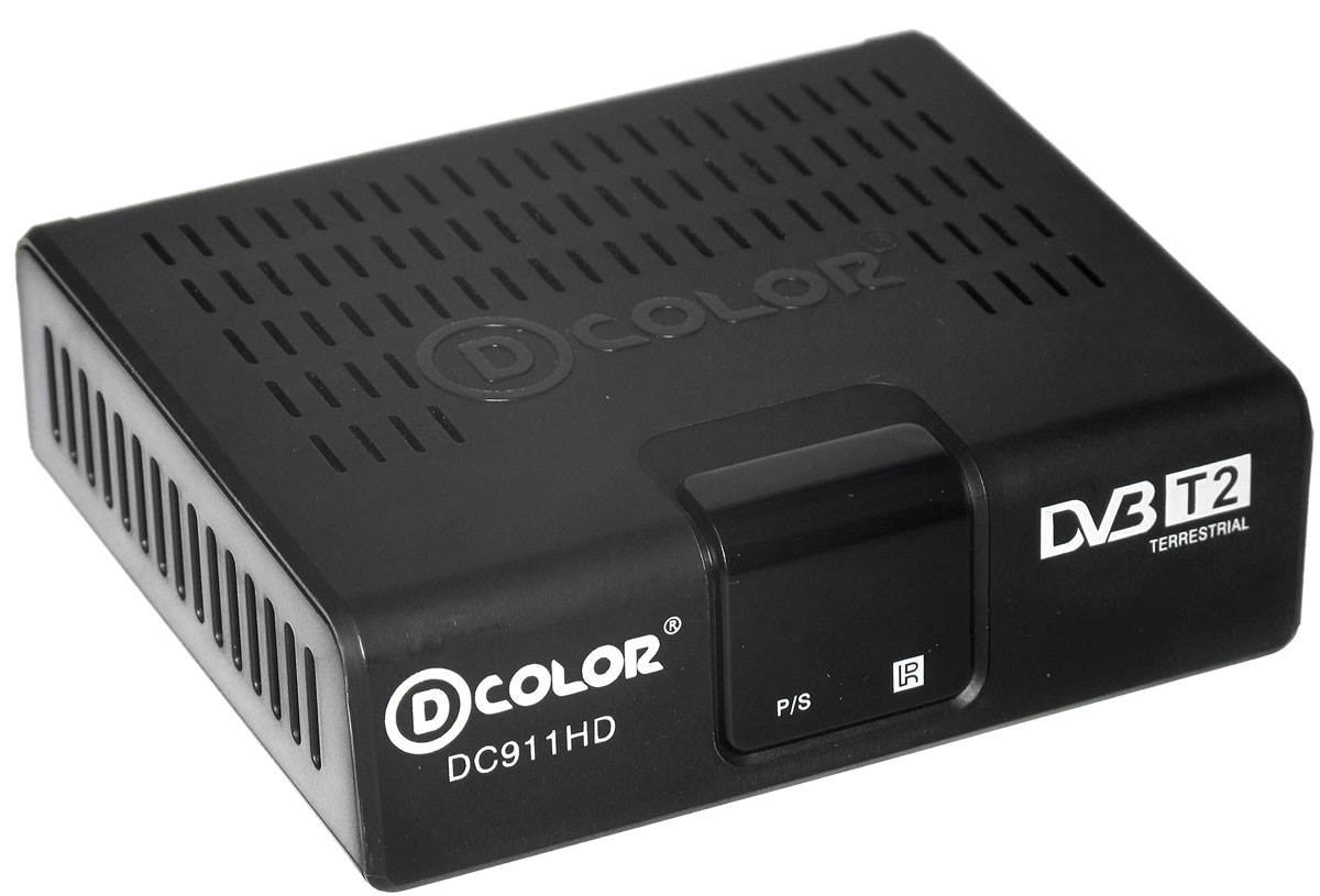 D-Color DC911HD ECO DVB-T2 цифровой ТВ-тюнер6907325819116 D-Color DC911HD ECO DVB-T2 цифровой ТВ-тюнер6907325819116Цифровой ТВ-тюнер D-Color DC911HD отвечает всем самым современным требованиям к цифровым ресиверам. Новейшее ПО и качественные комплектующие позволяют передавать четкую, яркую, сочную картинку даже в самых отдаленных регионах России. Процессор: Ali 3821 со встроенным демодулятором Тюнер: Maxliner 608 Тип корпуса: пластик Диапазон принимаемых частот: 174-862 MГц