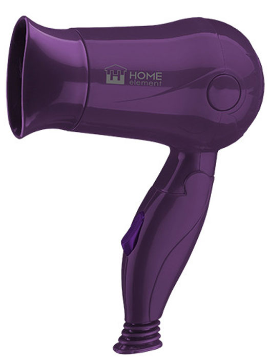 Home Element HE-HD310, Purple фенHE-HD310 Home Element HE-HD310, Purple фенHE-HD310Home Element HE-HD310- компактный и очень удобный фен, чтобы брать с собой в дорогу или хранить в небольшом шкафчике. Фен имеет два режима мощности воздушного потока и абсолютно безопасен, отключаясь автоматически при перегреве. Удобный переключатель мощности воздушного потока на два положения: для бережной укладки или интенсивной сушки волос. Ручка складывается вдоль корпуса фена, обеспечивая наилучшее хранение. В сложенном виде фен занимает минимум места и идеален для путешествий.