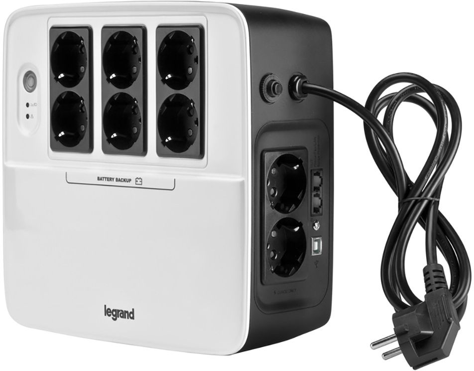 Legrand Keor Multiplug-off-line 800 ВА источник бесперебойного питания310039 Legrand Keor Multiplug-off-line 800 ВА источник бесперебойного питания310039Legrand Keor Multiplug-off-line 800 ВА обеспечит безопасное бесперебойное питание компьютерного оборудования. Технические характеристики современных ИБП позволяют достичь КПД до 96% для максимальной экономии электроэнергии и затрат. ИБП Legrand выпускаются с максимальным вниманием к вопросам экологии. Следуя принципам экологической безопасности, Группа Legrand разработала инновационную систему тестирования, которая оценивает энергоэффективность выпускаемой продукции. Кнопочные автоматические выключатели обеспечивают быстрое повторное включение после отключения по перегрузке. ИБП автоматически запускается при восстановлении напряжения в электросети. Тщательный выбор лучших из представленных на рынке электронных компонентов в сочетании с новейшими технологиями производства, сделал ИБП Legrand самыми надежными устройствами, полностью соответствующими современным требованиям. Активная мощность: 480 Вт Коммуникационные...
