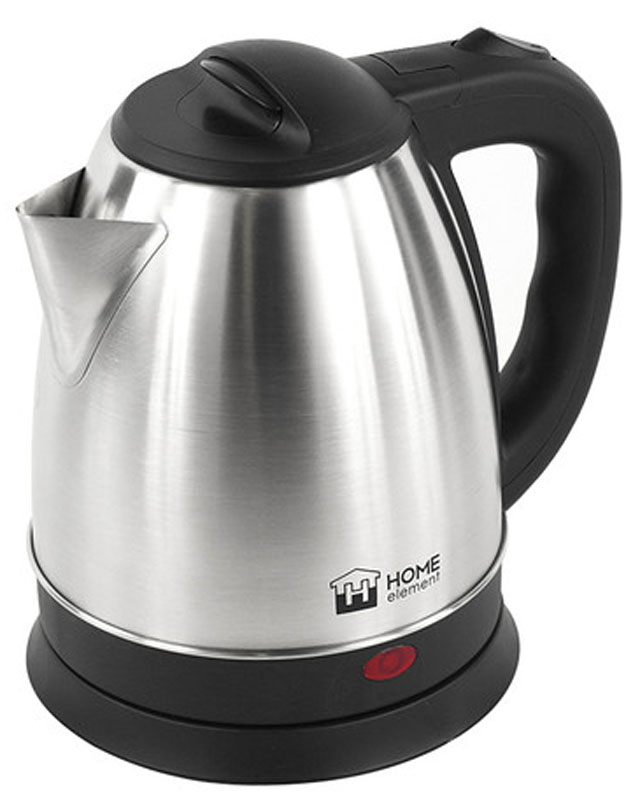 Home Element HE-KT175, Black Silver электрический чайникHE-KT175 Home Element HE-KT175, Black Silver электрический чайникHE-KT175Home Element HE-KT175 - отличный чайник на 1,7 литра для большой семьи, мощностью 1800 Вт. Вскипятит воду быстро. Автоматика отключит чайник, если в нем нет воды или она вскипела. Для удобства пользования чайник снабжен индикатором работы и кнопкой открытия крышки. Закрытый нагревательный элемент избавит от коррозии и накипи.