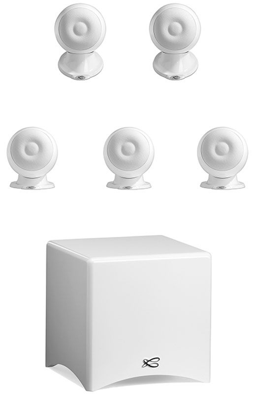 Cabasse Eole 3 System 5.1, White акустическая система для домашнего кинотеатраCabasse Eole 3 System 5.1 WS Glossy White Cabasse Eole 3 System 5.1, White акустическая система для домашнего кинотеатраCabasse Eole 3 System 5.1 WS Glossy WhiteCabasse Eole 3 - акустическая система для домашнего кинотеатра, состоящая из 5 новых сферических сателлитов и очень компактного сабвуфера. Данная модель во многом использует преимущества исследований, которые были сделаны при разработке La Sphere, четырехполосного коаксиального флагмана компании. С технической стороны, инженеры Cabasse придерживались принципа коаксиального устройства в сферическом объеме, для однородного распространения звука. Сабвуфер Santorin 21 оснащен 250 W усилителем и новым 8 вуфером, специально разработанным для того, чтобы обеспечить музыкальность для звука и контролируемую мощность для использования в домашнем кинотеатре. Размеры динамиков: ВЧ: 19 мм, НЧ: 100 мм Размер динамика сабвуфера: 210 мм