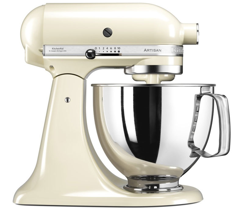 KitchenAid Artisan, Cream миксер (5KSM125EAC)5KSM125EAC KitchenAid Artisan, Cream миксер (5KSM125EAC)5KSM125EACМиксер KitchenAid Artisan предназначен для смешивания, взбивания, замешивания теста для приготовления изумительных кексов и великолепного хлеба. При этом его надежные насадки позволяют делать на кухне все: резать, измельчать, готовить свежую пасту, выжимать фруктовые соки и перемалывать мясо. Прибор выполнен из цельного металла с эмалевым покрытием, которое рассчитано на долгий срок службы. Он предназначен для интенсивной эксплуатации, поскольку изначально разрабатывался для профессиональных предприятий питания. Уникальный метод планетарного смешивания, запатентованный еще в 1919 году – венчик совершает обороты в одну сторону, а привод в это время движется по кругу в другую сторону, тщательно смешивая ингредиенты и не оставляя неохваченных участков ни в одной части чаши. Мощность миксера составляет 300 Ватт, она позволяет десятискоростному электродвигателю с прямым приводом стабильно работать во всех режимах, от легкого перемешивания до...