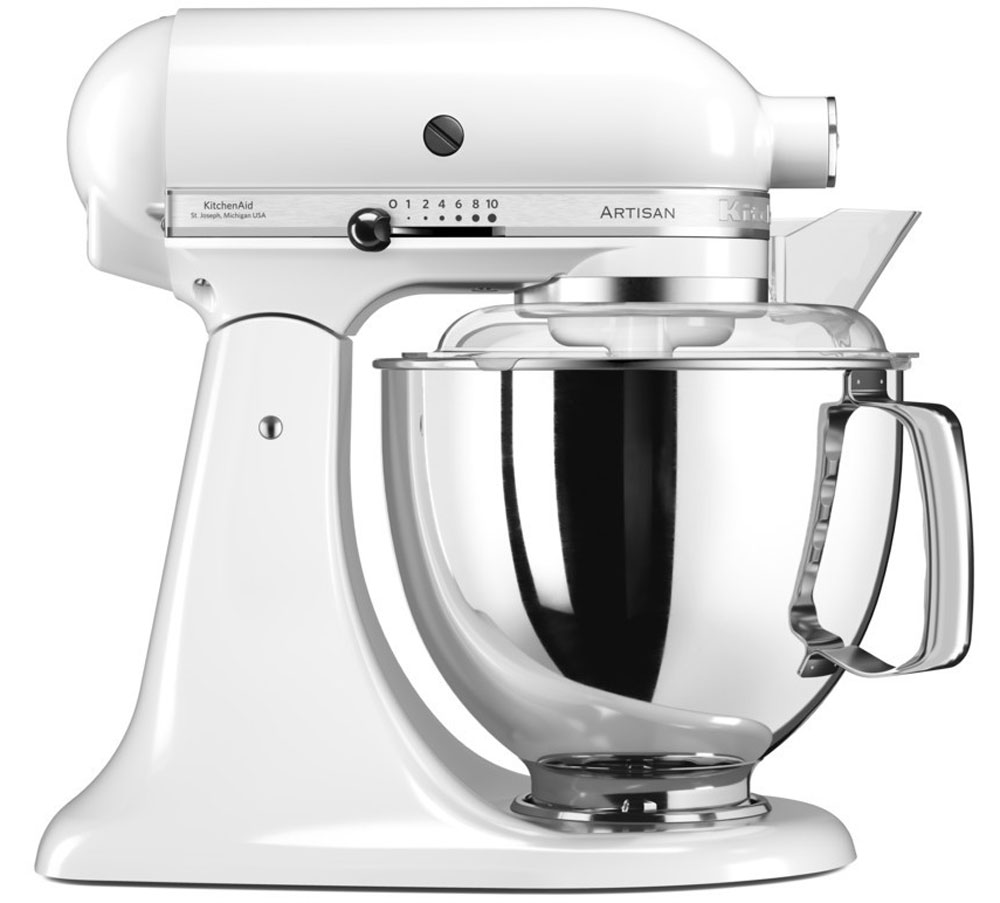 KitchenAid Artisan, White миксер планетарный (5KSM175PSEWH)5KSM175PSEWH KitchenAid Artisan, White миксер планетарный (5KSM175PSEWH)5KSM175PSEWHМиксер KitchenAid 5KSM175PSEWH - уникальное многофункциональное устройство, практически не имеющее аналогов на рынке техники для дома и кухни. Легендарный бренд, чья история насчитывает уже более 90 лет, завоевал сердца домохозяек благодаря своей невероятной надежности, долговечности и отменному качеству. Процесс производства миксеров KitchenAid не оставляет сомнений в долговечности этого прибора. Литые детали механизма изготовлены из высококачественной стали. Ручная сборка и тщательная подгонка частей привода обеспечивают низкий уровень шума и вибрации, являются гарантией безупречной работы прибора. Классический дизайн миксеров KitchenAid Artisan станет украшением интерьера любой кухни. Одна из отличительных особенностей этой серии - богатая цветовая гамма. На выбор покупателей предлагаются модели почти двух десятков разнообразных оттенков. Откидывающаяся головка миксера KitchenAid Artisan позволяет легко менять насадки и устанавливать...