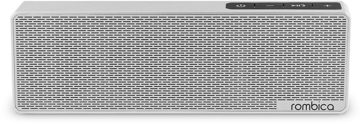 Rombica MySound BT-11 1C, Silver портативная акустическая системаSBT-0011G Rombica MySound BT-11 1C, Silver портативная акустическая системаSBT-0011GПортативная акустическая система Rombica MySound BT-11 1C совместима со всеми популярными устройствами с поддержкой Bluetooth. Встроенный сабвуфер обеспечивает улучшенное воспроизведение низких частот. Прием звонков с телефона: громкая связь Bluetooth стандарт: v2.1 + EDR Аккумулятор: 1200 мАч / 3.7 В Наличие сабвуфера Покрытие корпуса, имитирующее брашированный метал