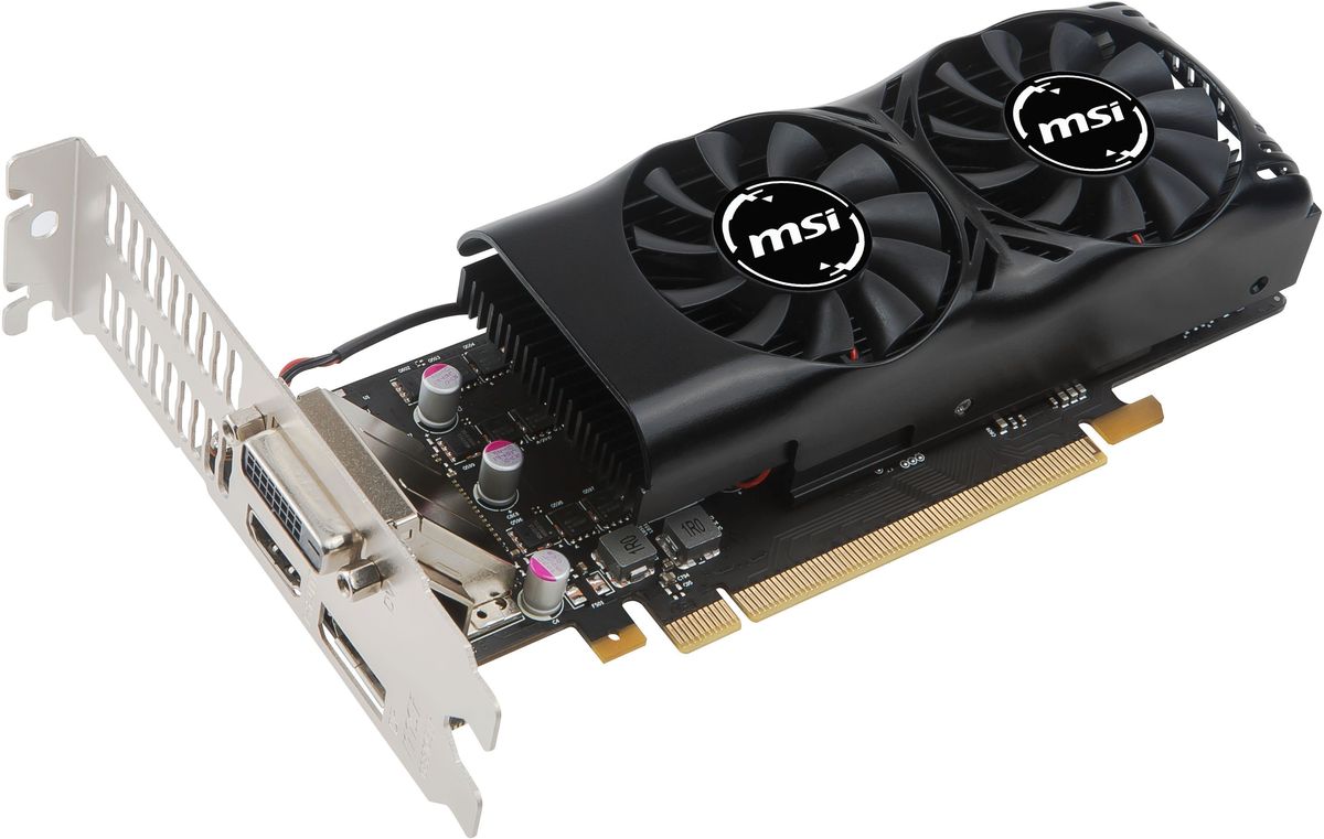 MSI GeForce GTX 1050 2GT LP 2Gb видеокартаGTX 1050 2GT LP MSI GeForce GTX 1050 2GT LP 2Gb видеокартаGTX 1050 2GT LPMSI GeForce GTX 1050 2GT LP демонстрирует наивысшую производительность и поддерживает передовые технологии NVIDIA GameWorks и GeForce Experience в самых современных компьютерных играх. Видеокарта GTX 1050 на основе графического ядра Pascal демонстрирует высочайшую производительность и энергоэффективность, а такие особенности как, ультра-быстрые транзисторы FinFET и поддержка DirectX 12, способствуют плавному геймплею и высокой скорости в играх. Ядро Pascal разработано специально для работы с дисплеями следующего поколения, включая решения для виртуальной реальности, ультра-высокое разрешение и подключение нескольких мониторов. Технологии NVIDIA GameWorks обеспечивают максимально плавный геймплей и кинематографическое качество. Кроме этого, становится возможным осуществлять захват видео с революционно новыми возможностями - углом обзора 360 градусов. Откройте для себя новое поколение виртуальной реальности, минимальные задержки и...