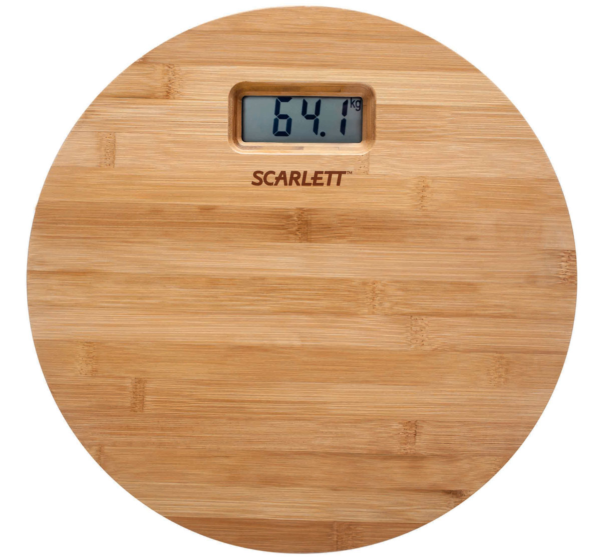 Scarlett SC-BS33E061, Bamboo весы напольныеSC-BS33E061 Scarlett SC-BS33E061, Bamboo весы напольныеSC-BS33E061Напольные весы Scarlett SC-BS33E061 имеют уникальный дизайн деревянной платформы. Это простой и удобный способ контролировать свой вес. Максимальная нагрузка на данную модель может составлять 180 кг. При перегрузе загорится предупреждающий сигнал. Также специальная индикация сообщит пользователям о необходимости замены элемента питания. Чтобы весы начали работать, достаточно просто встать на них. После взвешивания прибор отключится самостоятельно. Высокочувствительные датчики Индикатор перегрузки Индикатор батарейки Цифровой жидкокристаллический дисплей Прорезиненные ножки