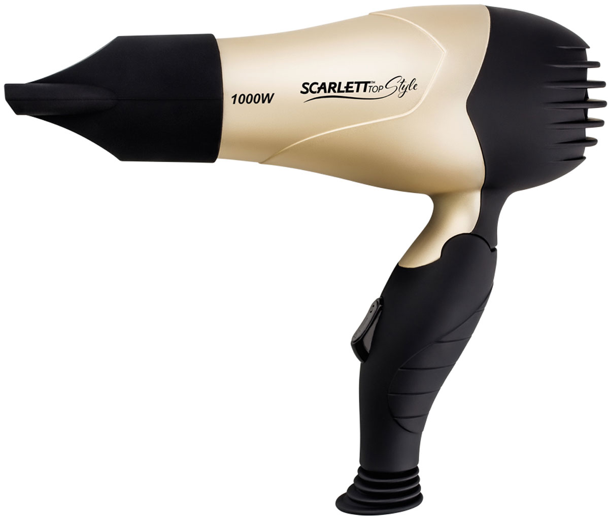 Scarlett SC-HD70T04, Black Gold фенSC-HD70T04 Scarlett SC-HD70T04, Black Gold фенSC-HD70T04Фен Scarlett SC-HD70T04 займет минимум пространства в сумке или в чемодане, поэтому его очень удобно брать в поездки. При скромных габаритах, модель имеет весьма серьезную мощность в 1000 Вт и две скорости воздушного потока. С таким феном вы быстро и просто высушите волосы. Для более качественной сушки в комплекте идет насадка-концентратор для эффективного зонального воздействия теплого воздуха на нужные зоны головы. Для безопасности в фене предусмотрена защита от перегрева, а для удобства – крючок для подвешивания.