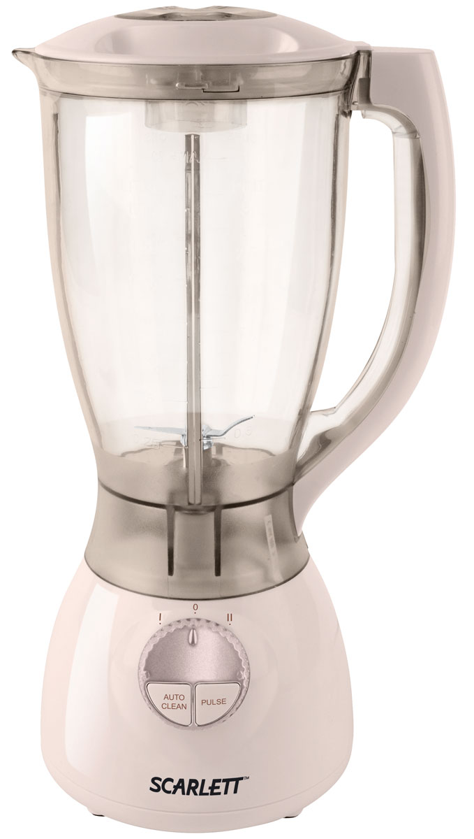 Scarlett SC-4143, Beige блендерSC-4143_B Scarlett SC-4143, Beige блендерSC-4143_BБлендер с чашей Scarlett SC-4143 - вместительный и компактный прибор, который поможет вам приготовить любимые блюда для всей семьи. 2-литровый стакан вмещает в себя количество ингредиентов, достаточное для приготовления супа-пюре, коктейля или любимого соуса. Стакан устанавливается на подставку, оснащенную переключателем. Блендер поддерживает импульсный режим, необходимый для деликатного измельчения орехов, кофе и льда. Удобная ручка из пластика позволяет легко переносить чашу в любое место, круглая крышка предотвращает разбрызгивание содержимого.
