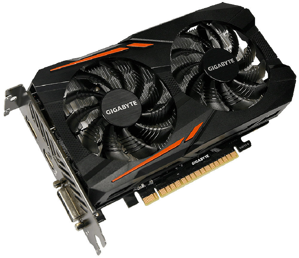 Gigabyte GeForce GTX 1050 OC 2G 2GB видеокартаGV-N1050OC-2GD Gigabyte GeForce GTX 1050 OC 2G 2GB видеокартаGV-N1050OC-2GDВидеокарта 2Gb / PCI-E / GIGABYTE GeForce GTX 1050 OC 2G GV-N1050OC-2GD / GTX1050, GDDR5, 128bit, HDCP, DVI, HDMI, DP