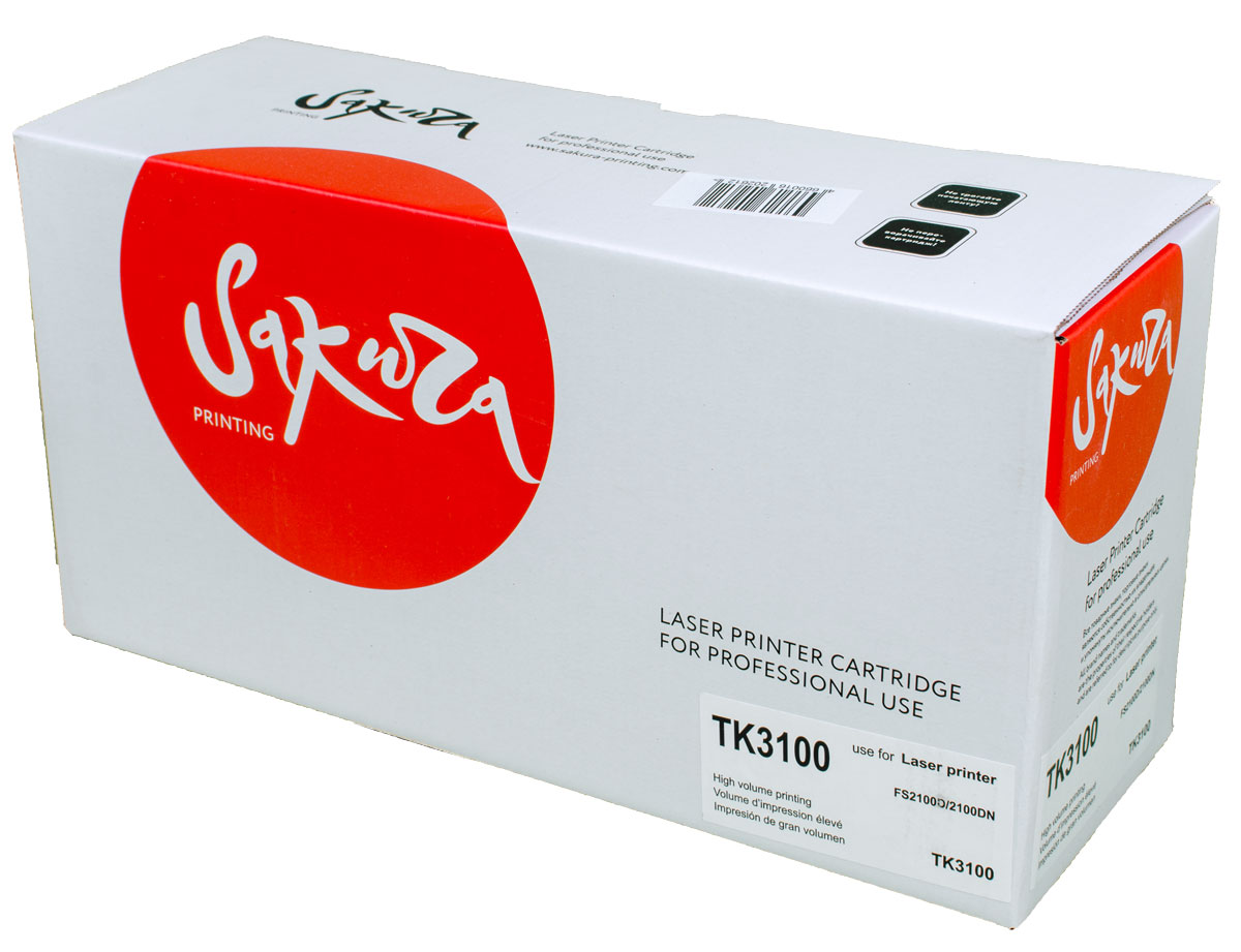 Sakura TK3100, Black тонер-картридж для Kyocera FS-2100D/2100DNSATK3100 Sakura TK3100, Black тонер-картридж для Kyocera FS-2100D/2100DNSATK3100Тонер-картридж Sakura TK3100 для лазерных принтеров Kyocera FS-2100D/FS-2100DN является альтернативным решением для замены оригинальных картриджей. Он печатает с тем же качеством и имеет тот же ресурс, что и оригинальный картридж. В картриджах компании Sakura используется химический синтезированный тонер, который в отличие от дешевого тонера из перемолотого полимера, не царапает, а смазывает печатающий вал, что приводит к возможности многократных перезаправок картриджей. Такой подход гарантирует долгий срок службы принтера, превосходное качество и стабильность печати. Тонер-картриджи Sakura производятся при строгом соответствии стандартам ISO 9001 и ISO 14001, что подтверждено международными сертификатами.