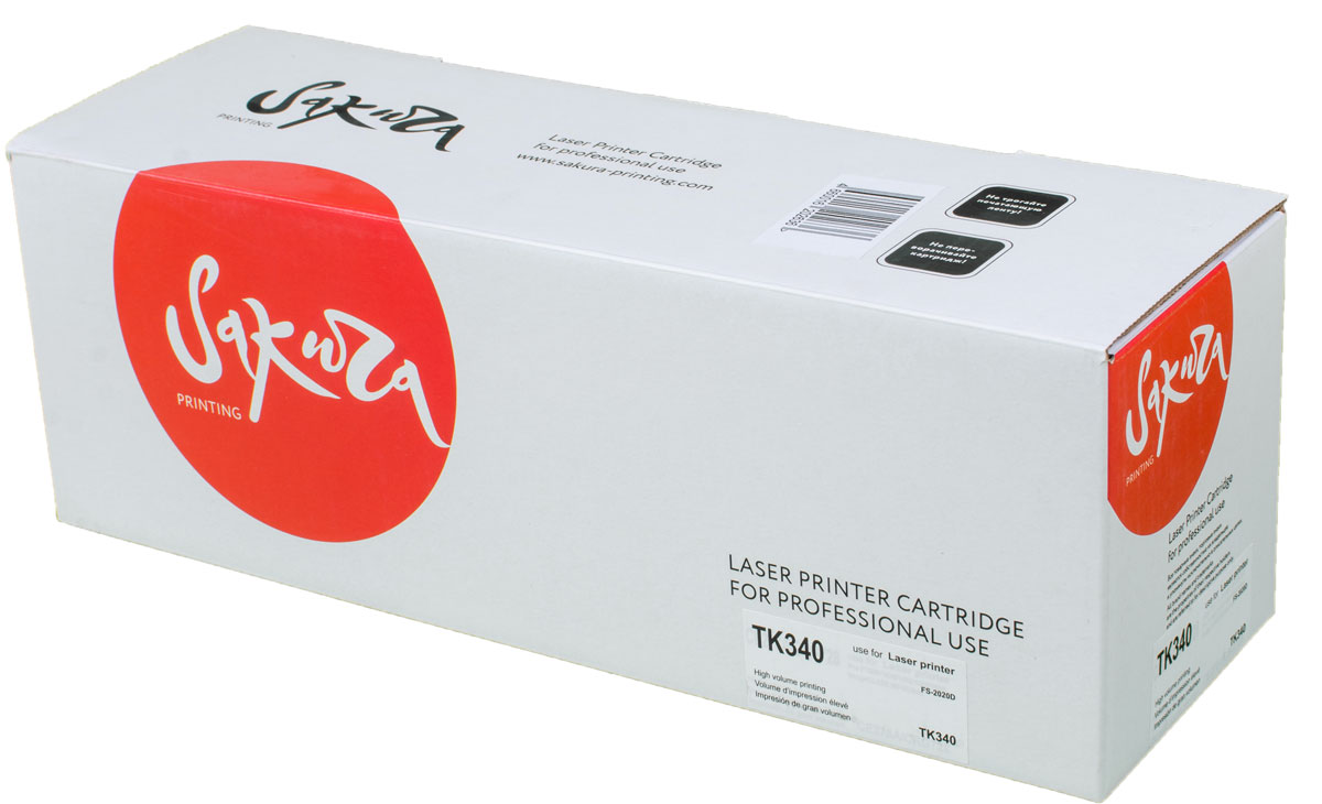 Sakura TK340, Black тонер-картридж для Kyocera FS-2020DSATK340 Sakura TK340, Black тонер-картридж для Kyocera FS-2020DSATK340Тонер-картридж Sakura TK340 для лазерных принтеров Kyocera FS-2020D является альтернативным решением для замены оригинальных картриджей. Он печатает с тем же качеством и имеет тот же ресурс, что и оригинальный картридж. В картриджах компании Sakura используется химический синтезированный тонер, который в отличие от дешевого тонера из перемолотого полимера, не царапает, а смазывает печатающий вал, что приводит к возможности многократных перезаправок картриджей. Такой подход гарантирует долгий срок службы принтера, превосходное качество и стабильность печати. Тонер-картриджи Sakura производятся при строгом соответствии стандартам ISO 9001 и ISO 14001, что подтверждено международными сертификатами.