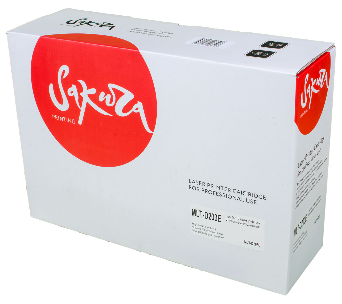 Sakura MLT-D203E, Black тонер-картридж для Samsung SL-M3820/M3870/M4020/M4070/M4072SAMLTD203E Sakura MLT-D203E, Black тонер-картридж для Samsung SL-M3820/M3870/M4020/M4070/M4072SAMLTD203EТонер-картридж Sakura MLT-D203E для лазерных принтеров Samsung SL-M3820/M3870/M4020/M4070/M4072 является альтернативным решением для замены оригинальных картриджей. Он печатает с тем же качеством и имеет тот же ресурс, что и оригинальный картридж. В картриджах компании Sakura используется химический синтезированный тонер, который в отличие от дешевого тонера из перемолотого полимера, не царапает, а смазывает печатающий вал, что приводит к возможности многократных перезаправок картриджей. Такой подход гарантирует долгий срок службы принтера, превосходное качество и стабильность печати. Тонер-картриджи Sakura производятся при строгом соответствии стандартам ISO 9001 и ISO 14001, что подтверждено международными сертификатами.