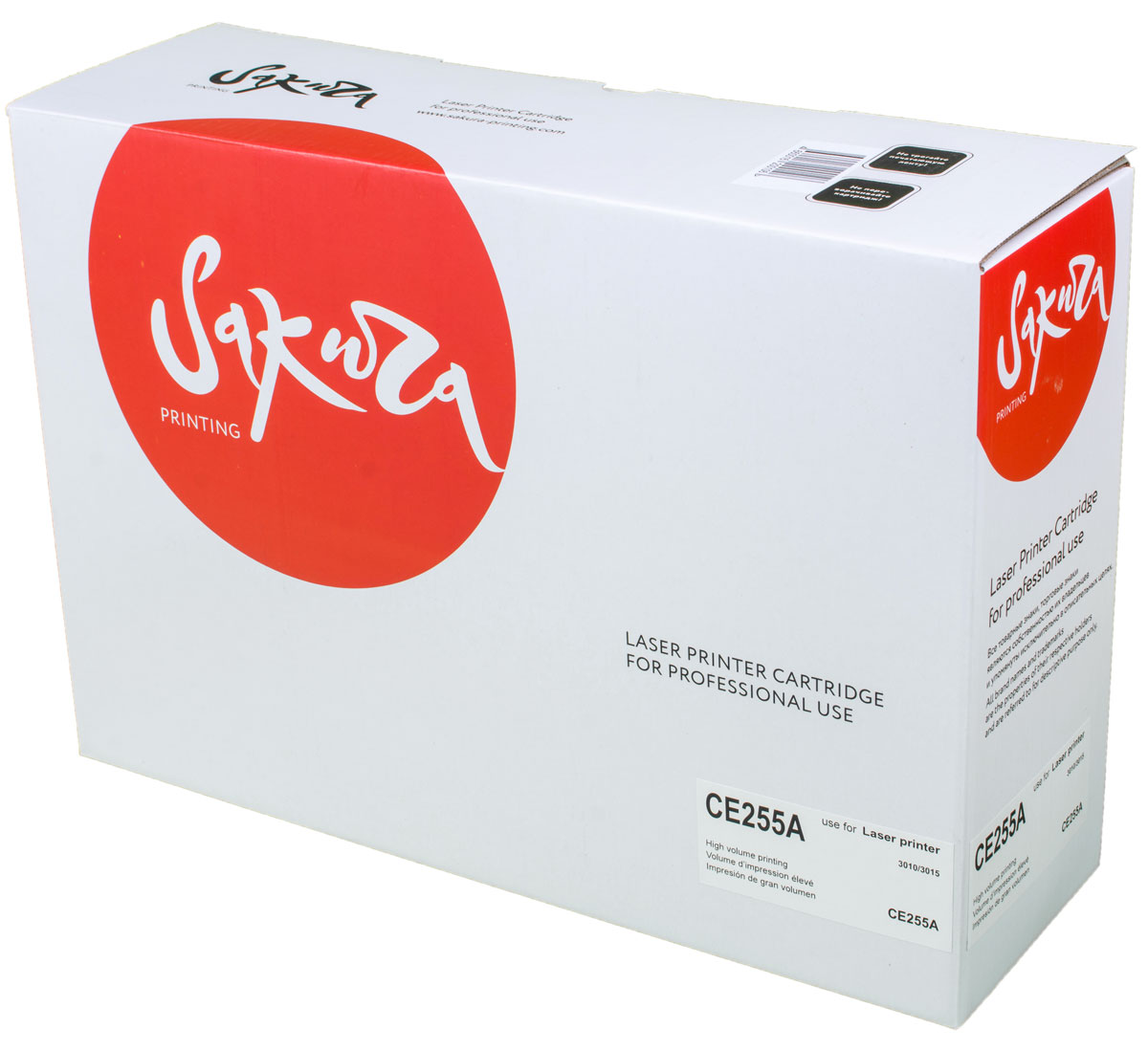 Sakura CE255A, Black тонер-картридж для HP LaserJet P3010/3015/3016SACE255A Sakura CE255A, Black тонер-картридж для HP LaserJet P3010/3015/3016SACE255AТонер-картридж Sakura CE255A для лазерных принтеров HP LaserJet P3010/3015/3016 является альтернативным решением для замены оригинальных картриджей. Он печатает с тем же качеством и имеет тот же ресурс, что и оригинальный картридж. В картриджах компании Sakura используется химический синтезированный тонер, который в отличие от дешевого тонера из перемолотого полимера, не царапает, а смазывает печатающий вал, что приводит к возможности многократных перезаправок картриджей. Такой подход гарантирует долгий срок службы принтера, превосходное качество и стабильность печати. Тонер-картриджи Sakura производятся при строгом соответствии стандартам ISO 9001 и ISO 14001, что подтверждено международными сертификатами.